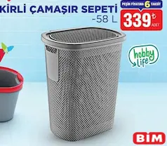 HOBBY LİFE KİRLİ ÇAMAŞIR SEPETİ 58 L fiyat ve kampanya bilgisi